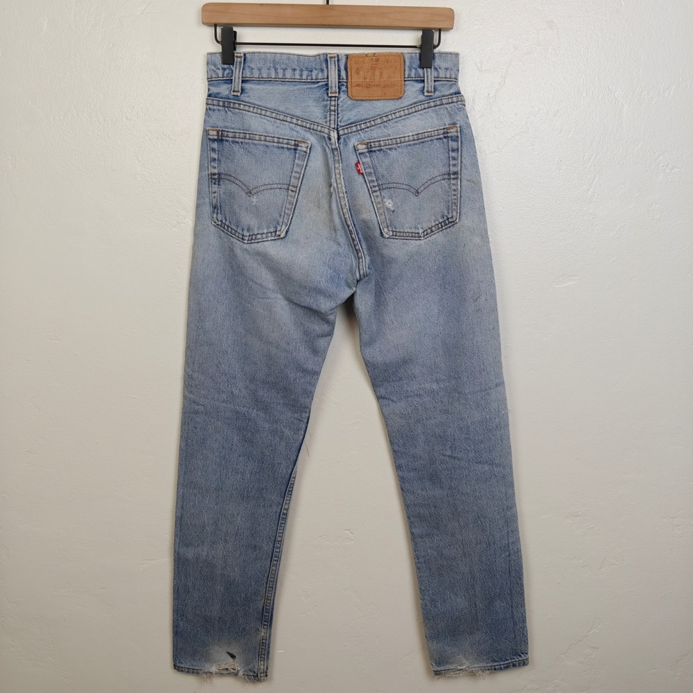 Vintage 90s Levi's 505 Jeans Womens 26 Light Wash Distressed Grunge Aesthetic - Picture 10 of 15